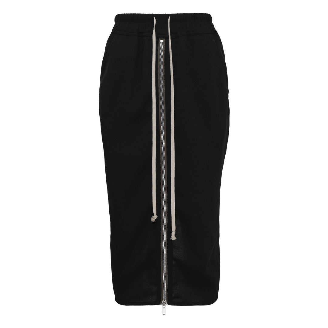Zipped Short Pillar Twisted Skirt