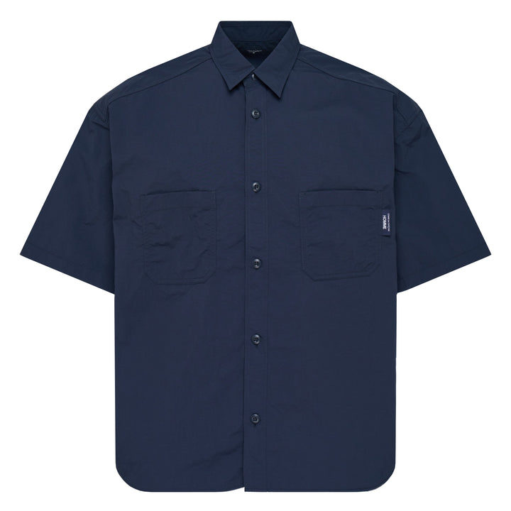 Navy Button-Up Chest Pocket