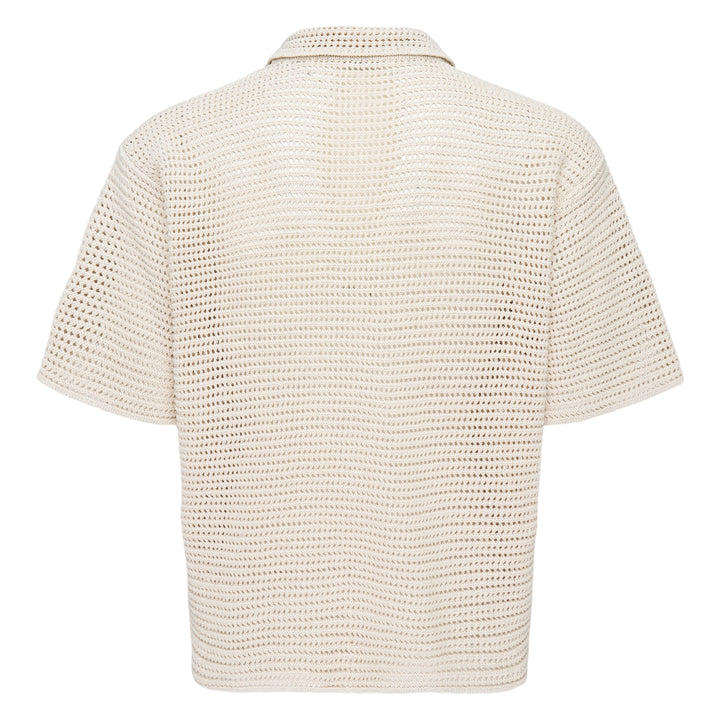 AURALEE Tussah Silk Cotton Mesh Knit Polo – Available at Club 21, Official Retailer in Singapore, Malaysia & Thailand with Global Shipping Online