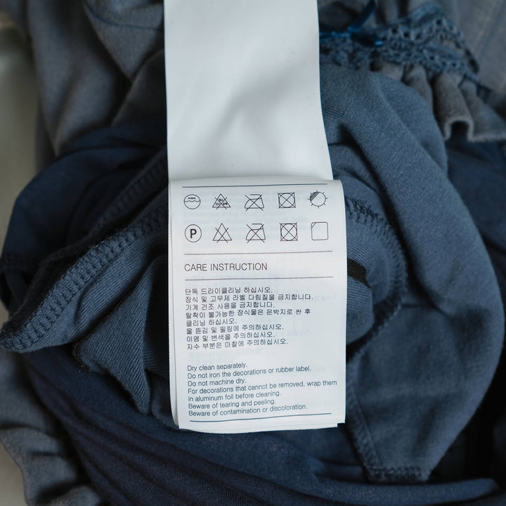 Blue Womens Washed Layered Lou