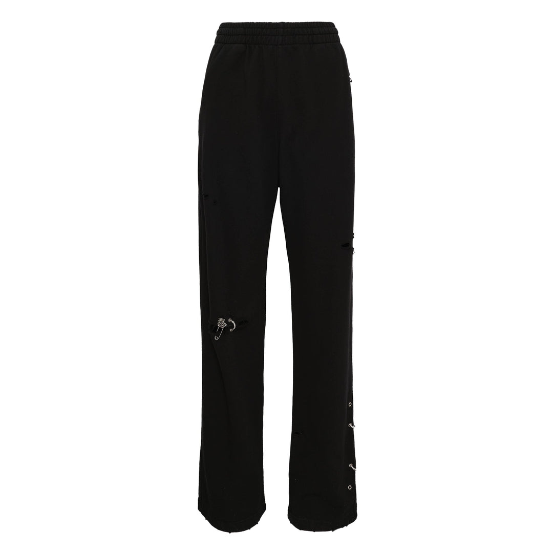 Black Piercing Detail Sweatpant