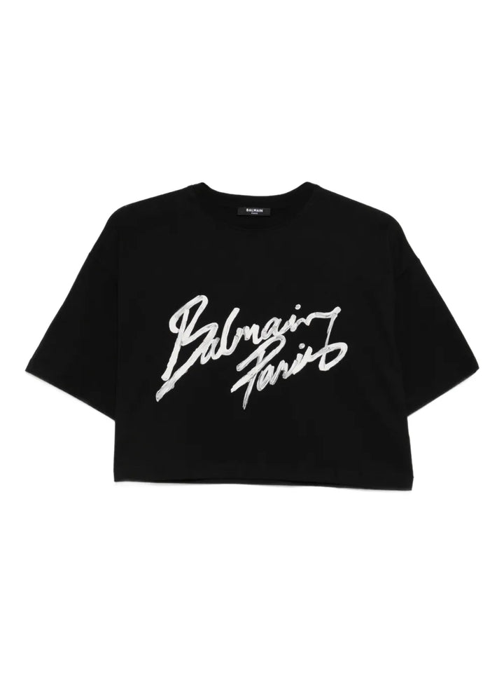 Balmain Paris Bulky Cropped T-Shirt