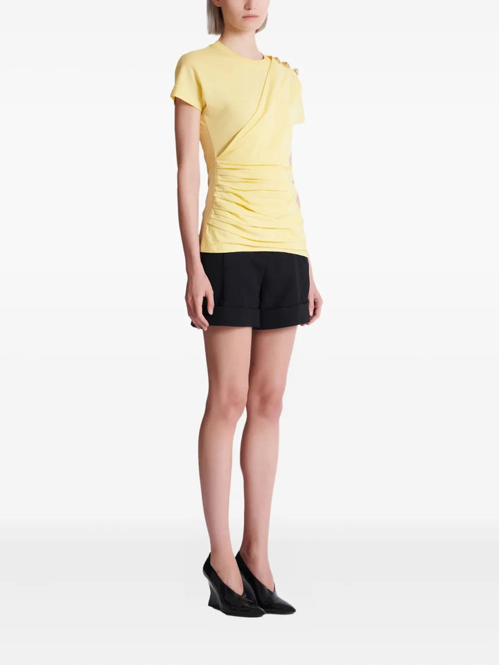 3 Button Draped T-Shirt