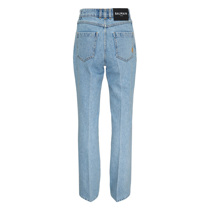 High Waisted Tailored Denim Pants