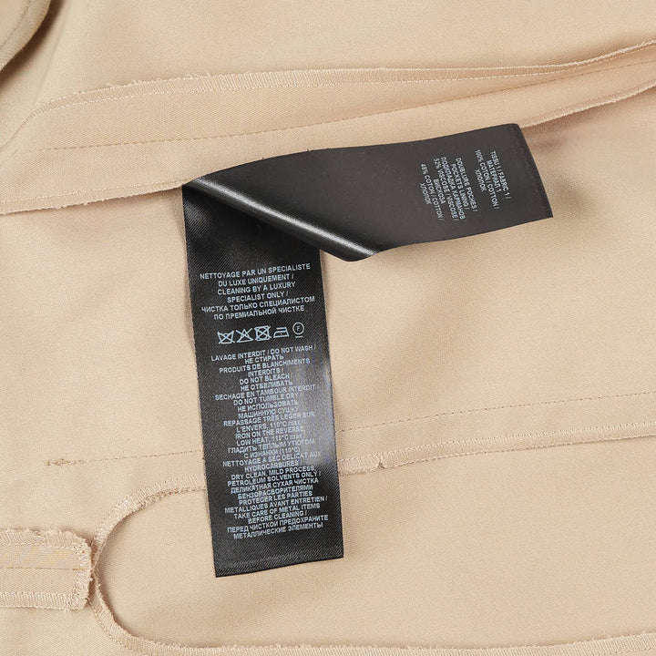 High Waist Belted Gabardine Shorts