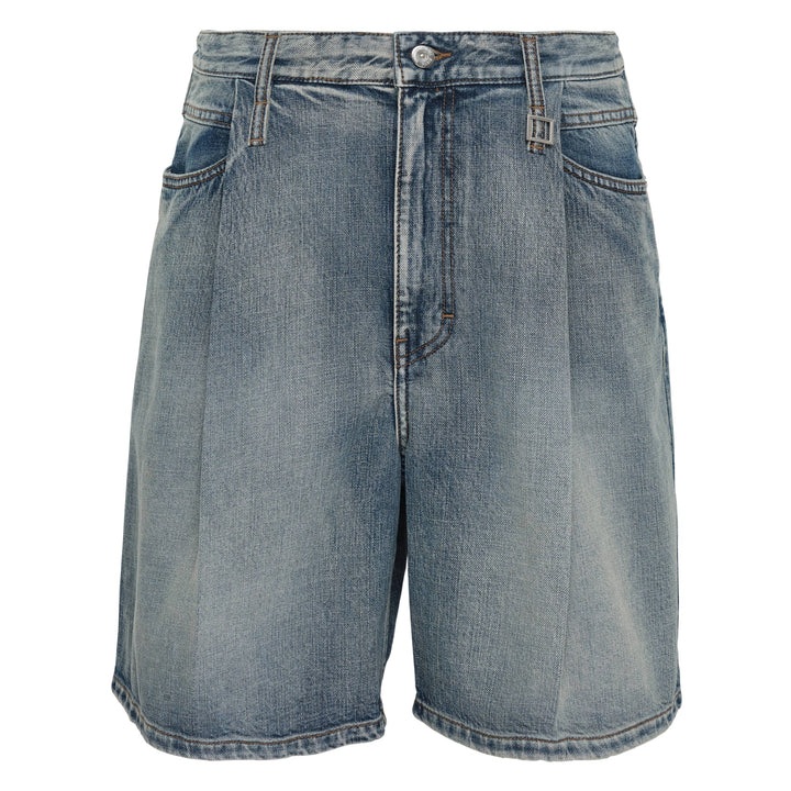 Washed Denim Shorts