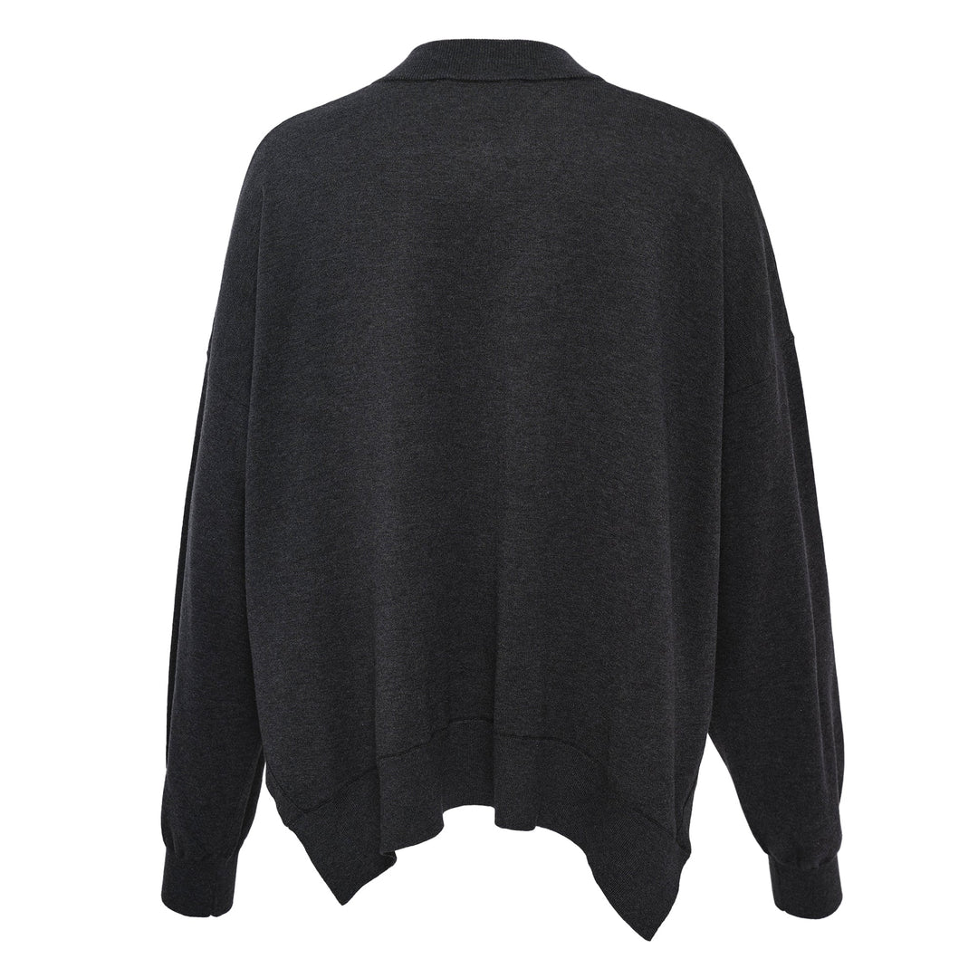 High-Neck Box Cardigan