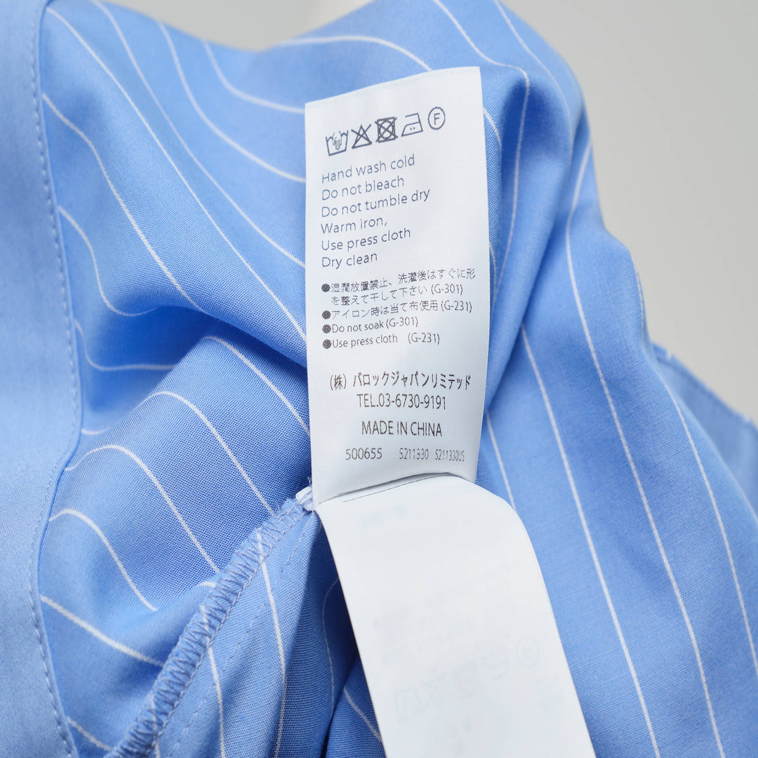 Stripe Curved Hem Overshirt