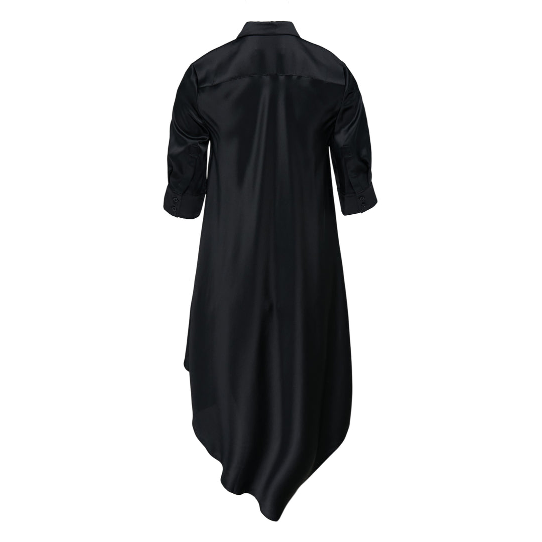 Silk Satin Fern Woven Dress