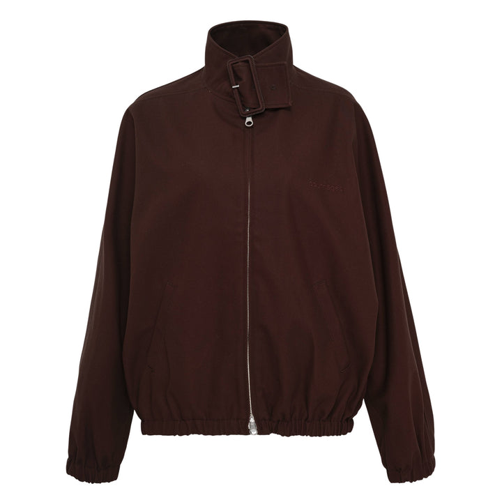 Buckle Zipped Bomber Jacket