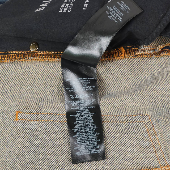 Regular Biker Denim Pants