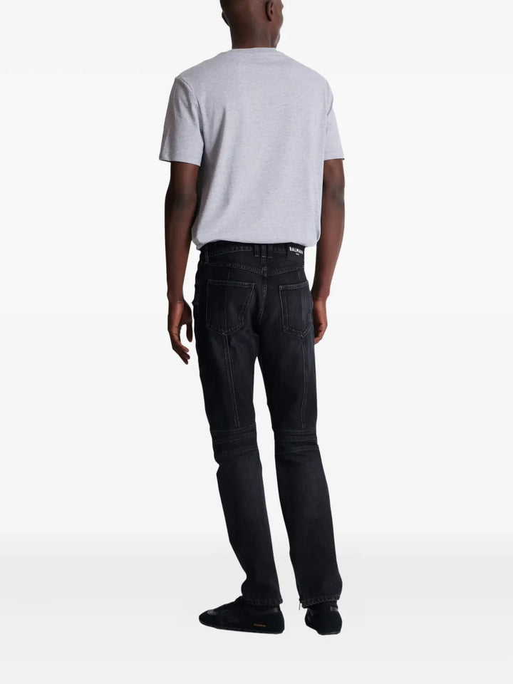 Regular Biker Denim Pants