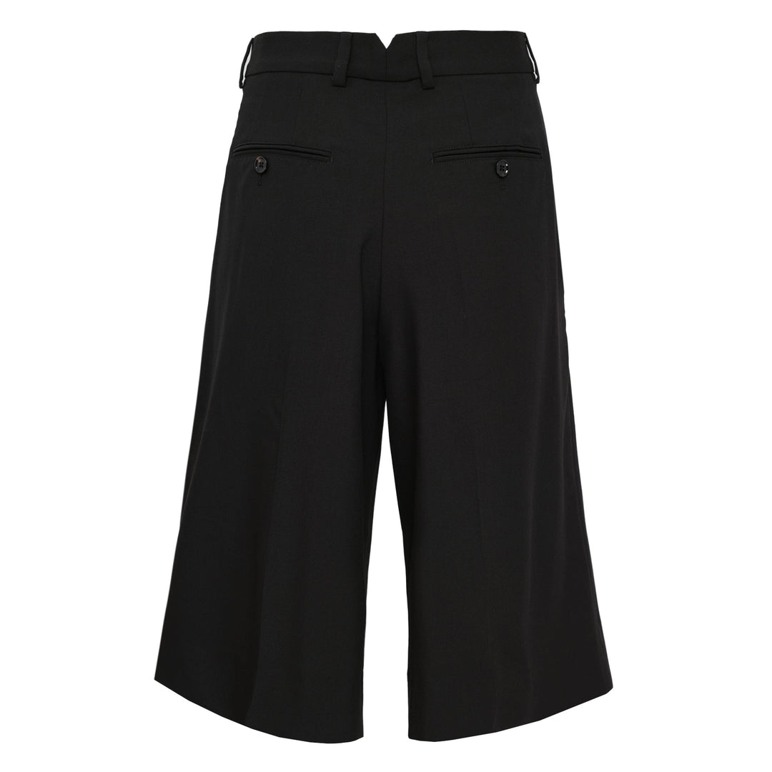 Low Waist Wide Bermuda Shorts