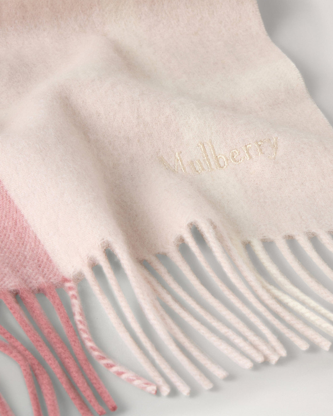 Small Check Merino Wool Scarf