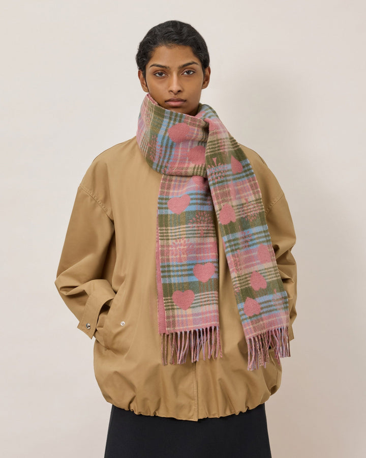 Heritage Check Heart Scarf