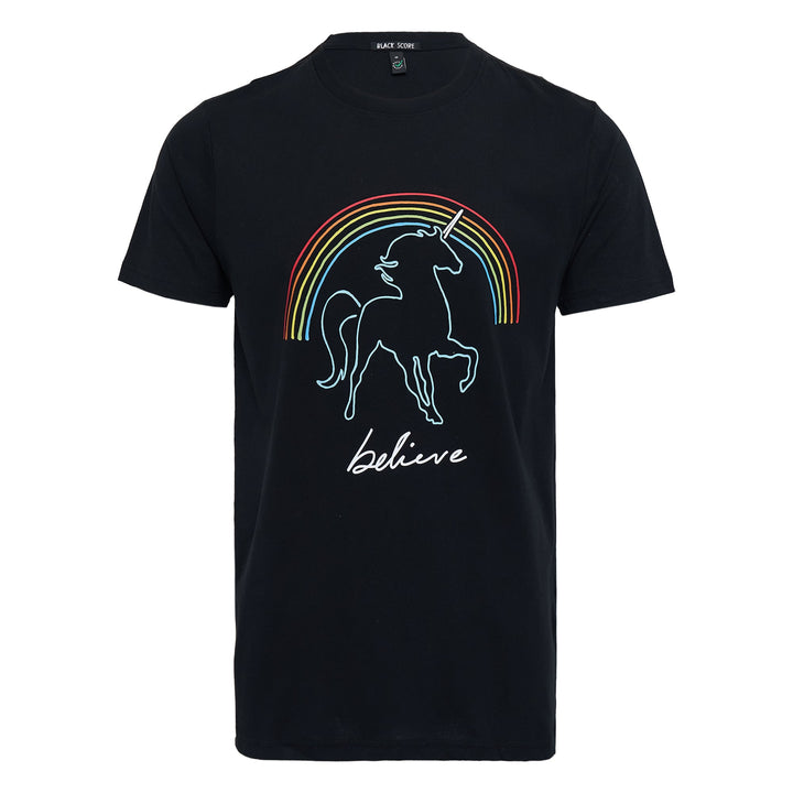 Believe Unicorn Rainbow Tee