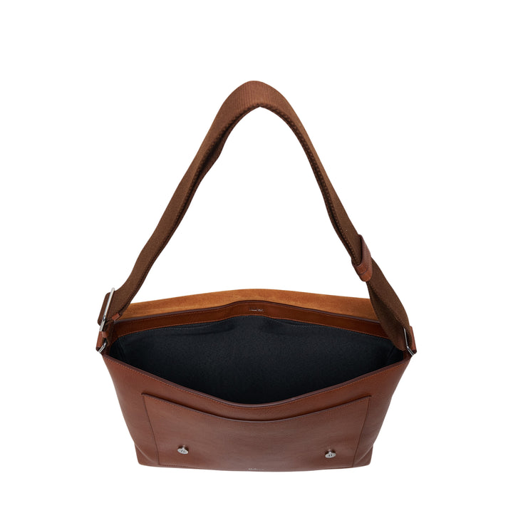 Chiltern Crossbody Messenger Oak Natural Vegetable Tanned