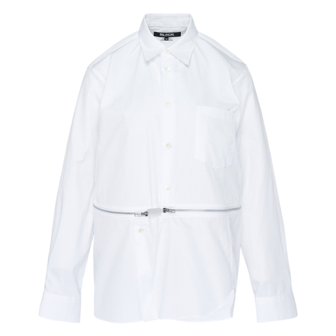 Oversized Cotton Zip Detail Shirt
