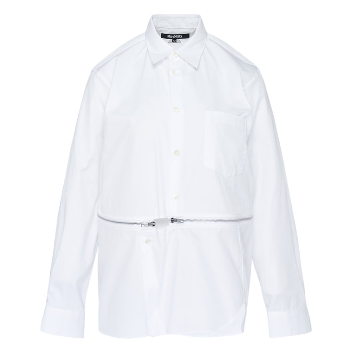Oversized Cotton Zip Detail Shirt
