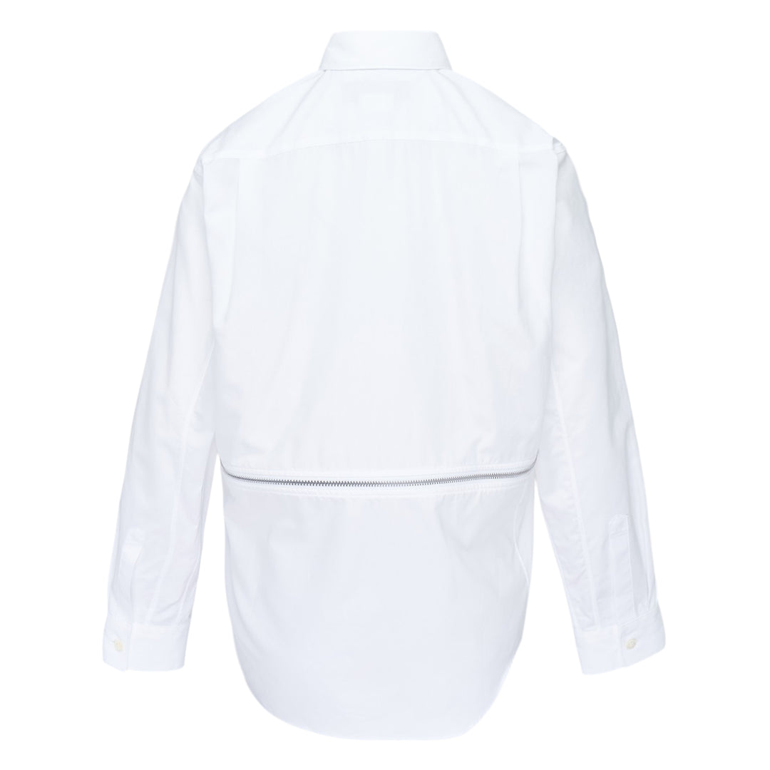Oversized Cotton Zip Detail Shirt