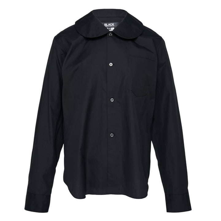 Black Peter Pan Collar Long Sleeve Shirt