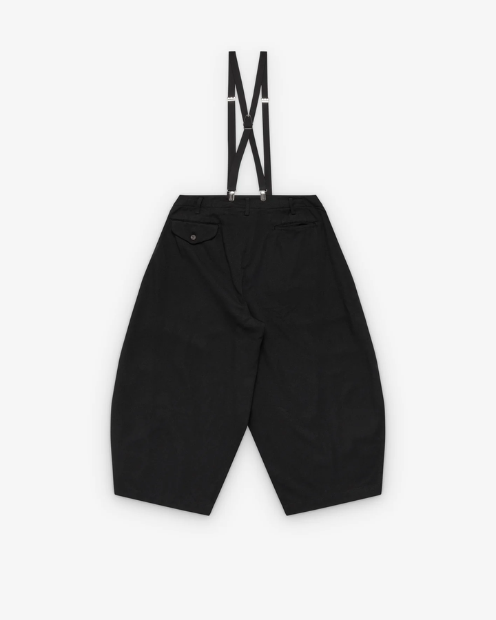 Wide-Leg Suspender Shorts