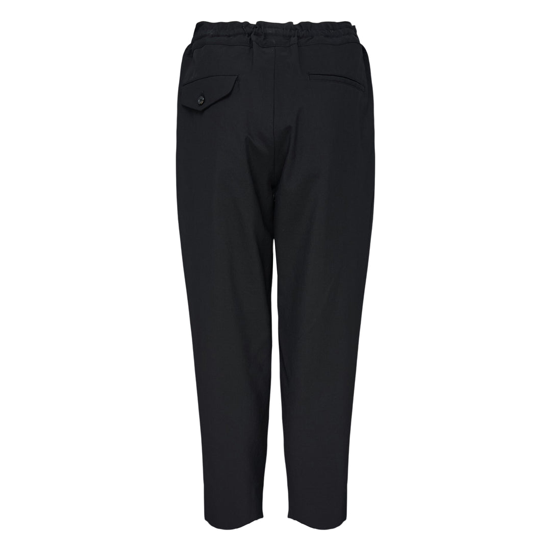 Black Wool Blend Tailored Fit Pants