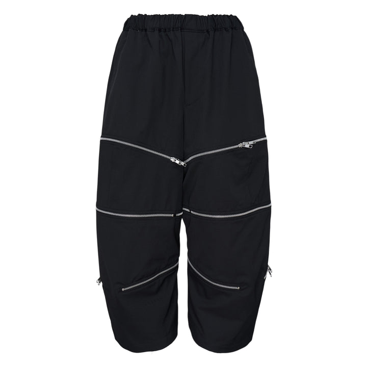 Zip Detail Cropped Pants