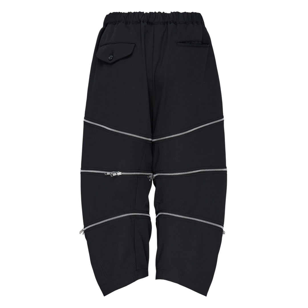 Zip Detail Cropped Pants