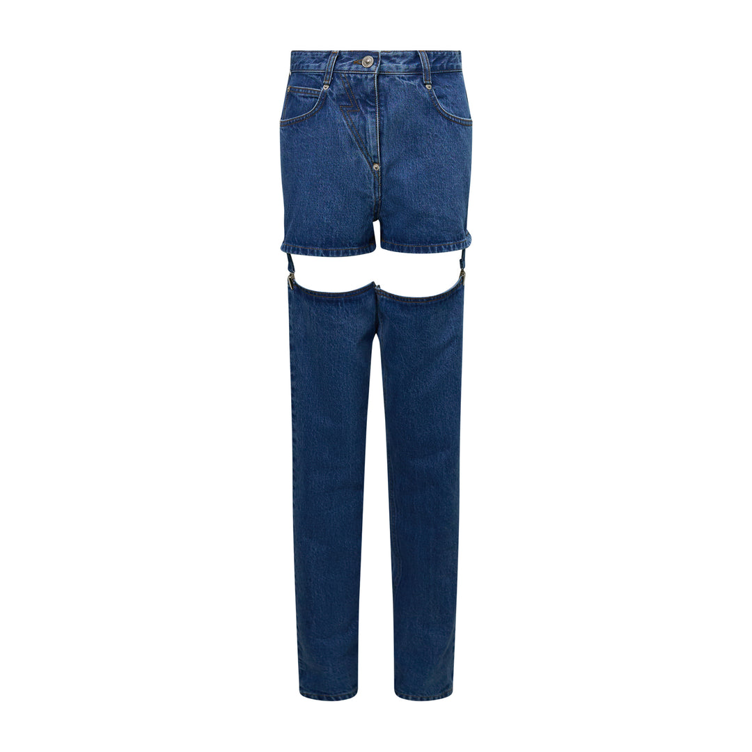 Blue Shorts Detachable Garter