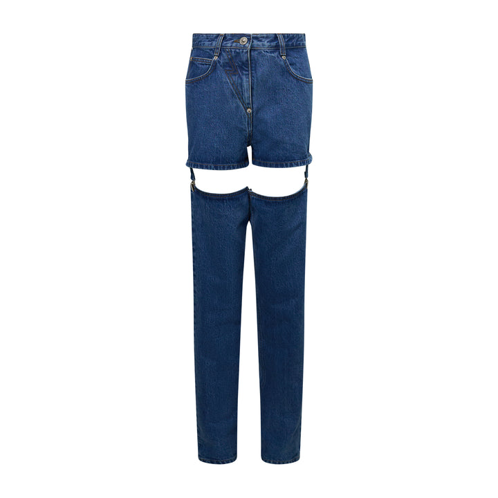Blue Shorts Detachable Garter