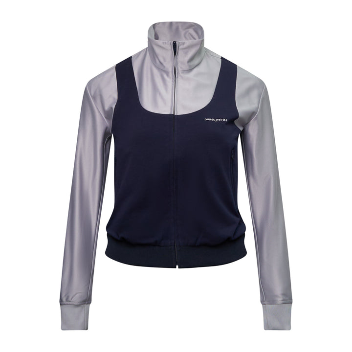 Gray Layered Sleeveless Track Top