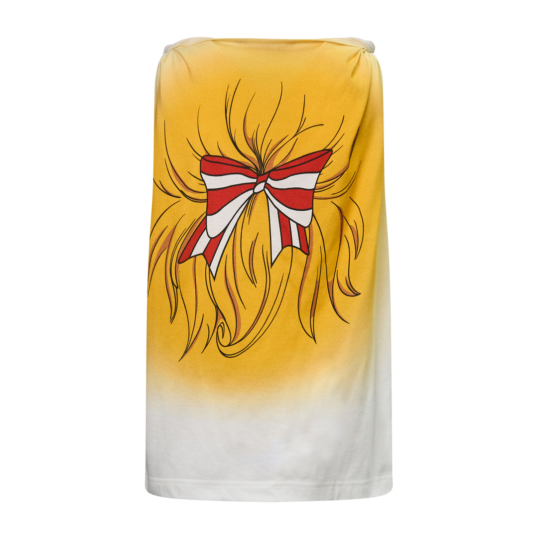 White Crying Girl Knot Sleeveless Top