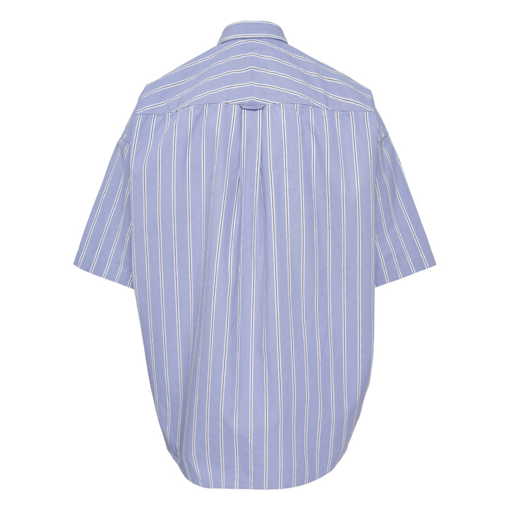 Cotton High Density Stripe Short Sleeve Shirt