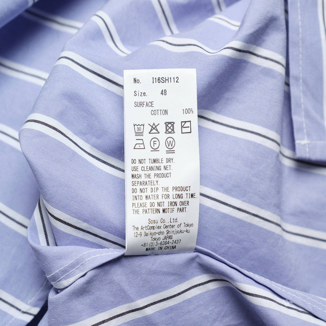 Cotton High Density Stripe Short Sleeve Shirt