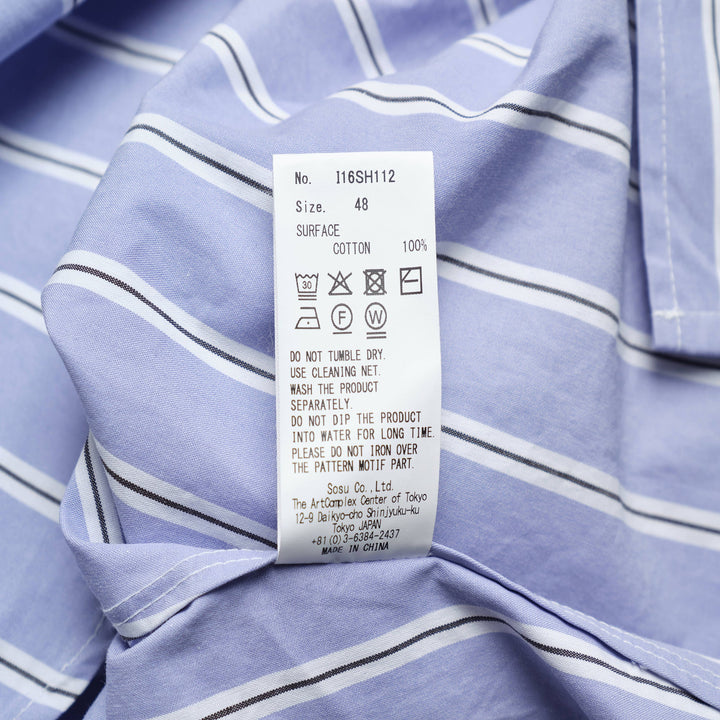 Cotton High Density Stripe Short Sleeve Shirt