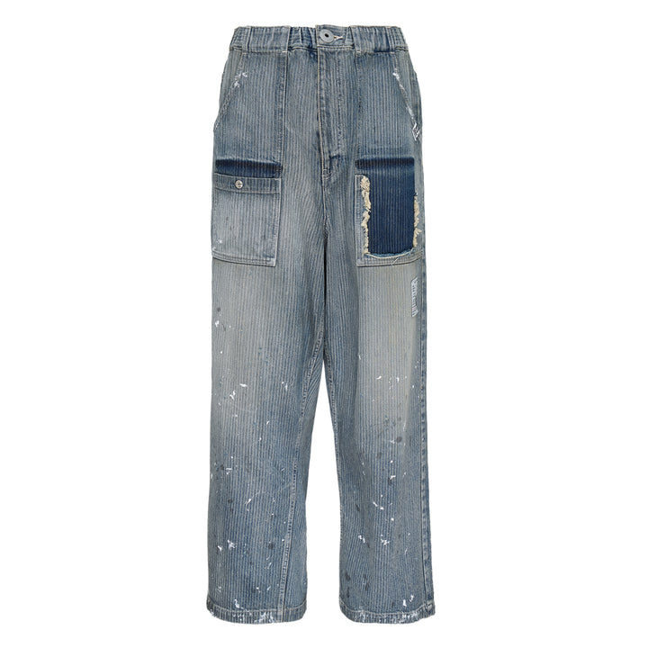 Stripe Denim Bush Pants