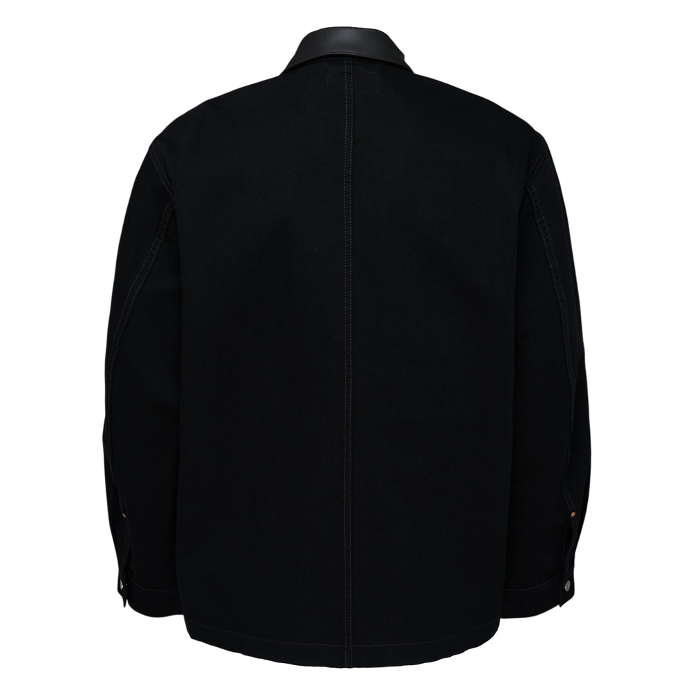 LEMAIRE Workwear Overshirt With Leather Collar – Available at Club 21, Official Retailer in Singapore, Malaysia & Thailand with Global Shipping Online