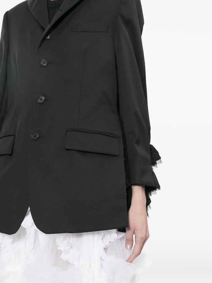 Wool Gabardine x Polyester Geo