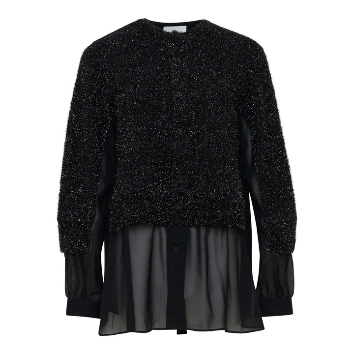 Noir Kei Ninomiya Lame Fur x Polyester Georgette Top – Available at Club 21, Official Retailer in Singapore, Malaysia & Thailand with Global Shipping Online