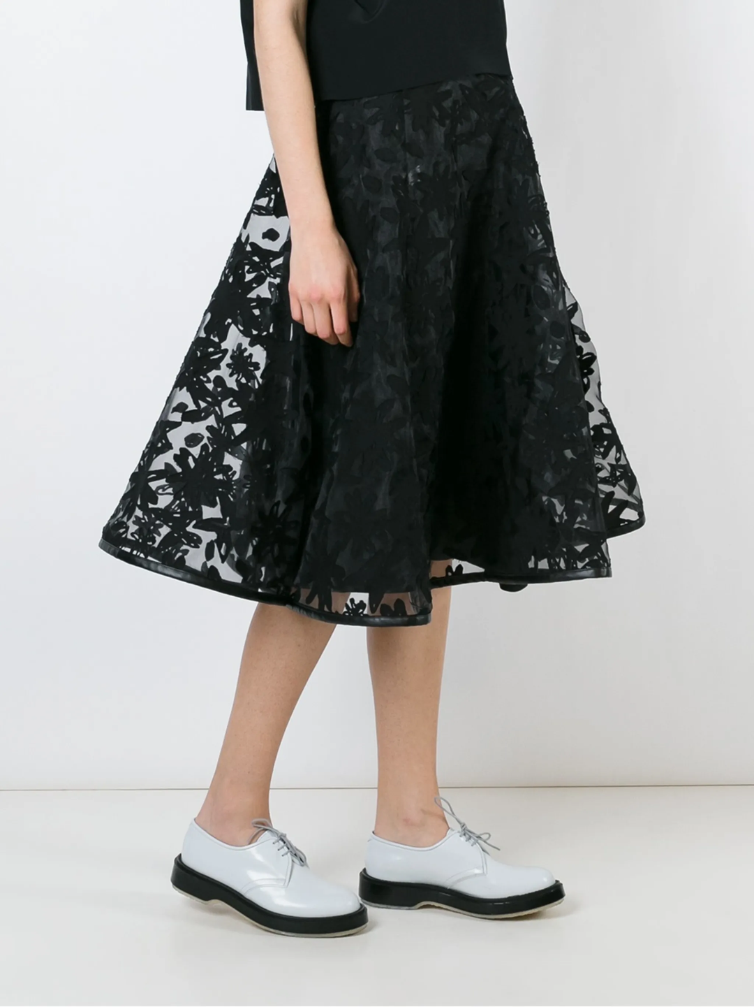 Wool Polyester Gabardine Skirt