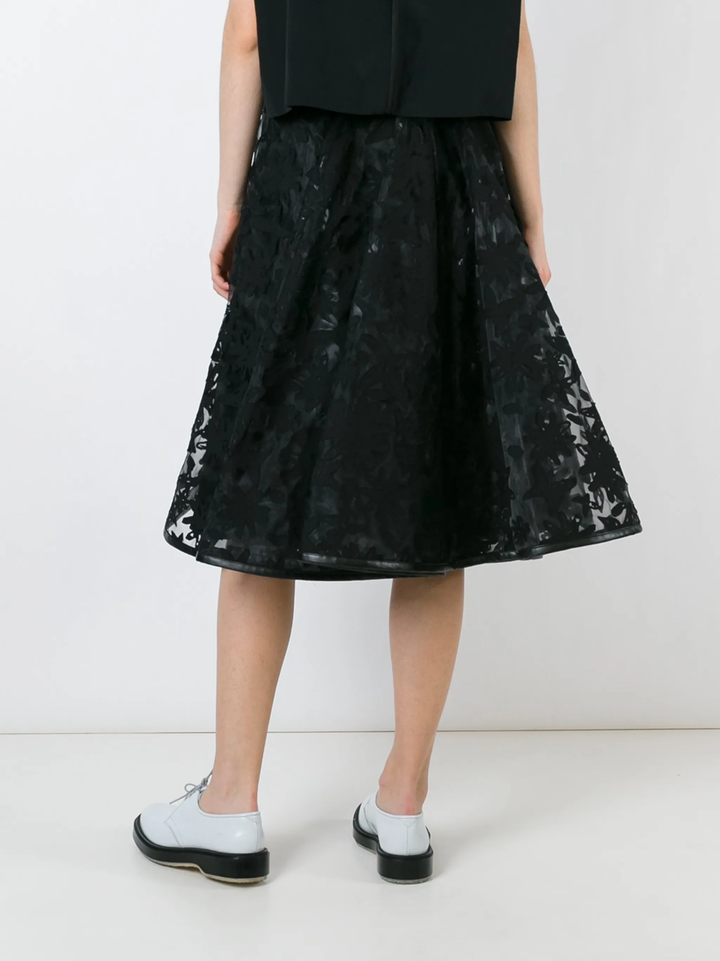Wool Polyester Gabardine Skirt