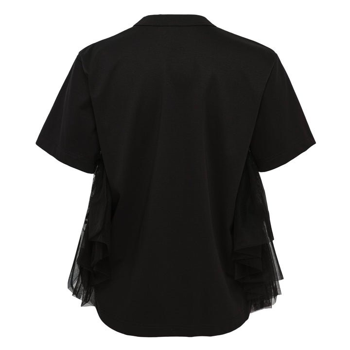 Cotton Ponte x Nylon Tulle