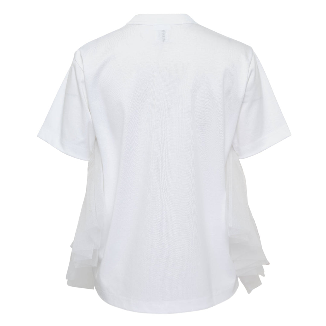 Cotton Ponte x Nylon Tulle