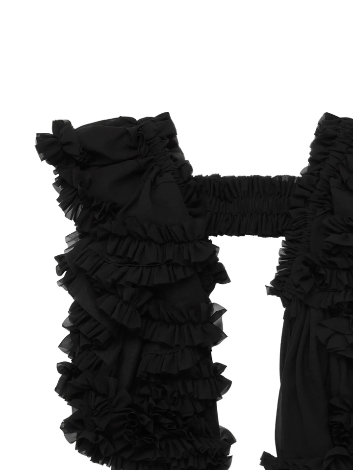 Polyester Georgette x Nylon Top