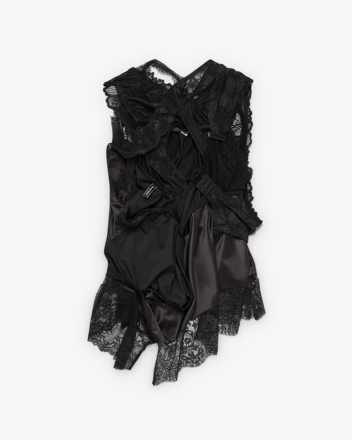 Nylon Stretch x Polyester Lace Top