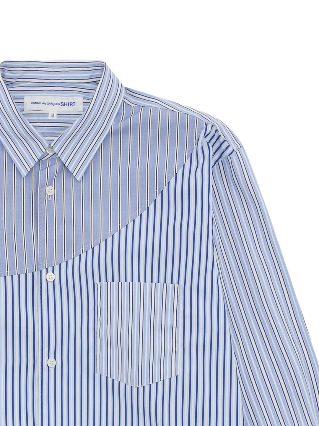 Blue Stripe Cotton Poplin Shirt