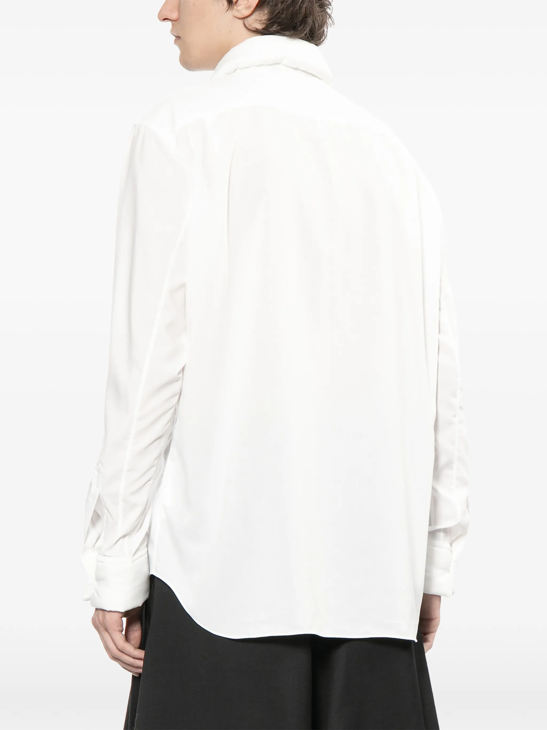 Plain Thick Collar Long Sleeve Pocket Shirt