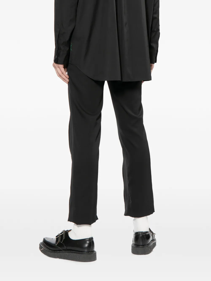 Zip-Up Detail Wool Pants