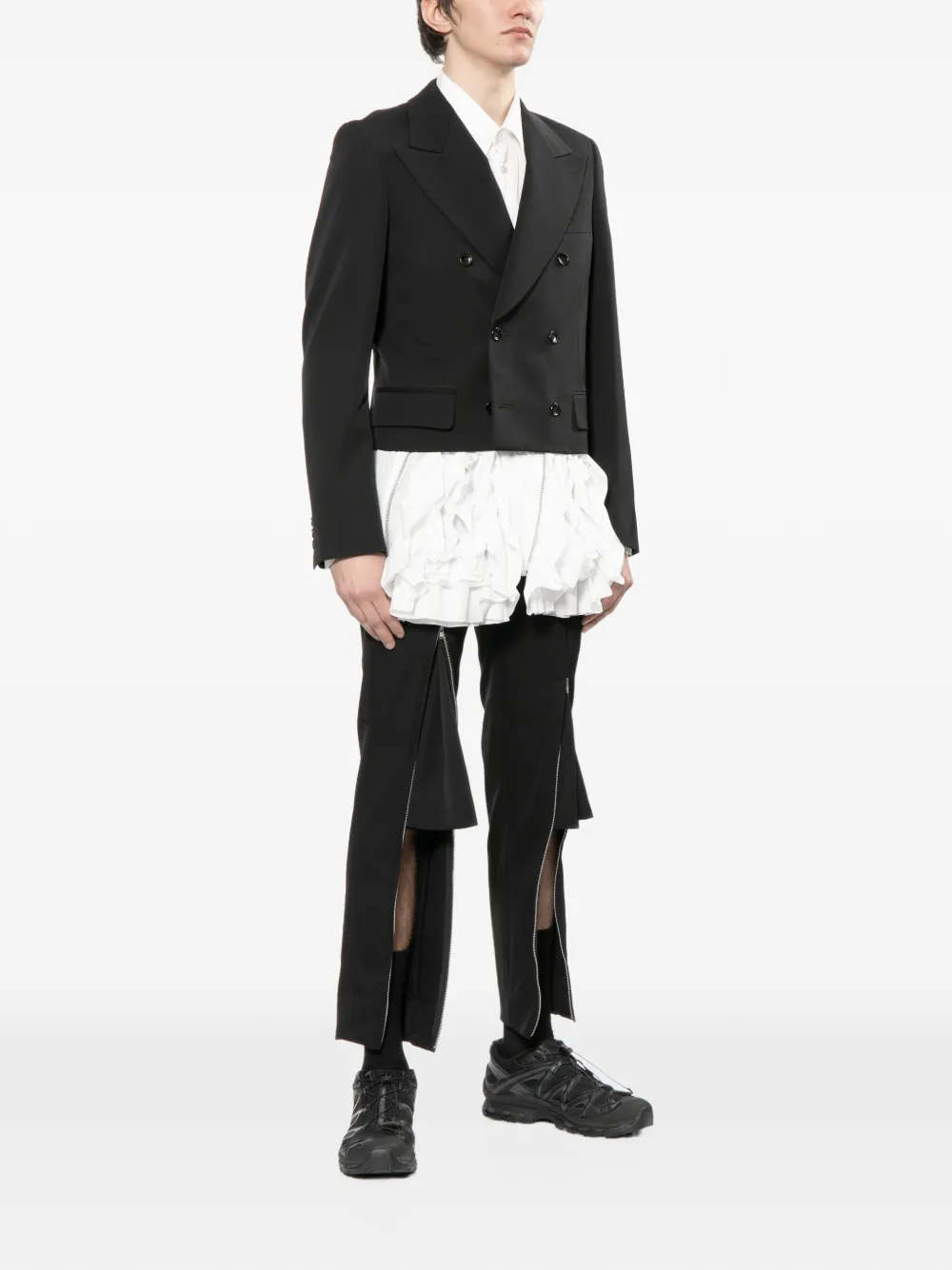 Bold Panel Detailing Zip Shirt